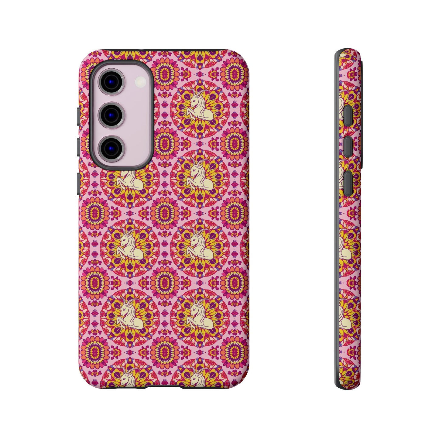 Tough Cases, Capricorn, Zodiac v4, Flower Pattern