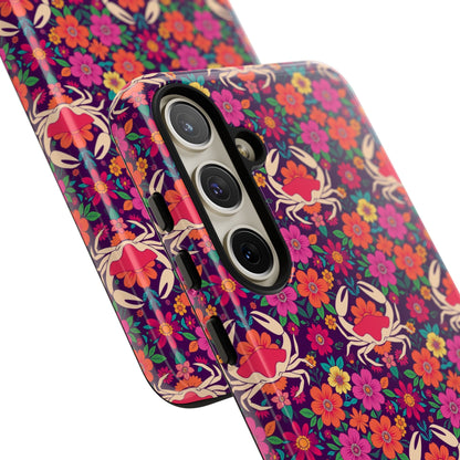 Tough Cases, Cancer, Zodiac v1, Flower Pattern
