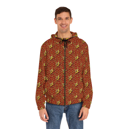 Full-Zip Hoodie (AOP), Sagittarius, Zodiac v1, Pattern