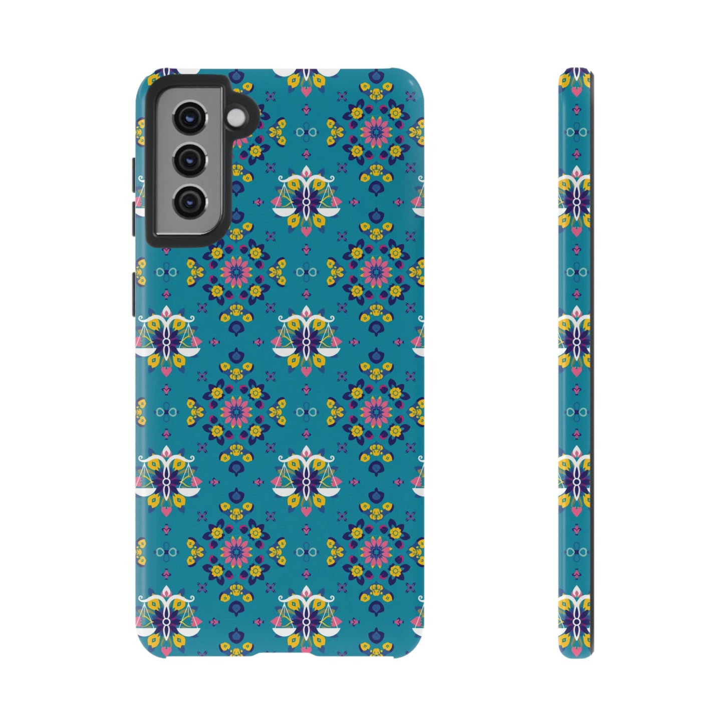 Tough Cases, Libra, Zodiac v2, Flower Pattern