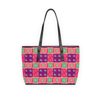 Leather Shoulder Bag, Capricorn, Zodiac, Shapes Pattern