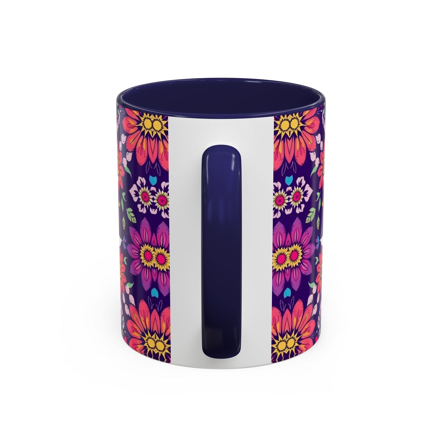 Accent Coffee Mug, Libra, Zodiac v3, Flower Pattern, (11, 15oz)