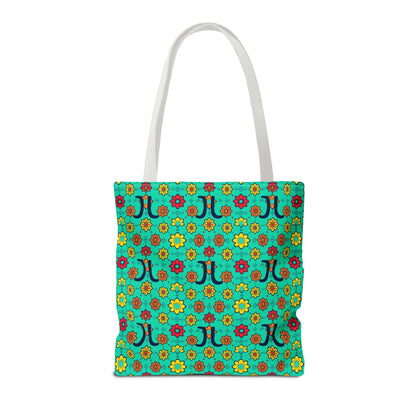 Tote Bag, (AOP), Aquarius, Zodiac, Flower Pattern