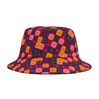 Bucket Hat, (AOP), Libra, Zodiac, Shape Pattern
