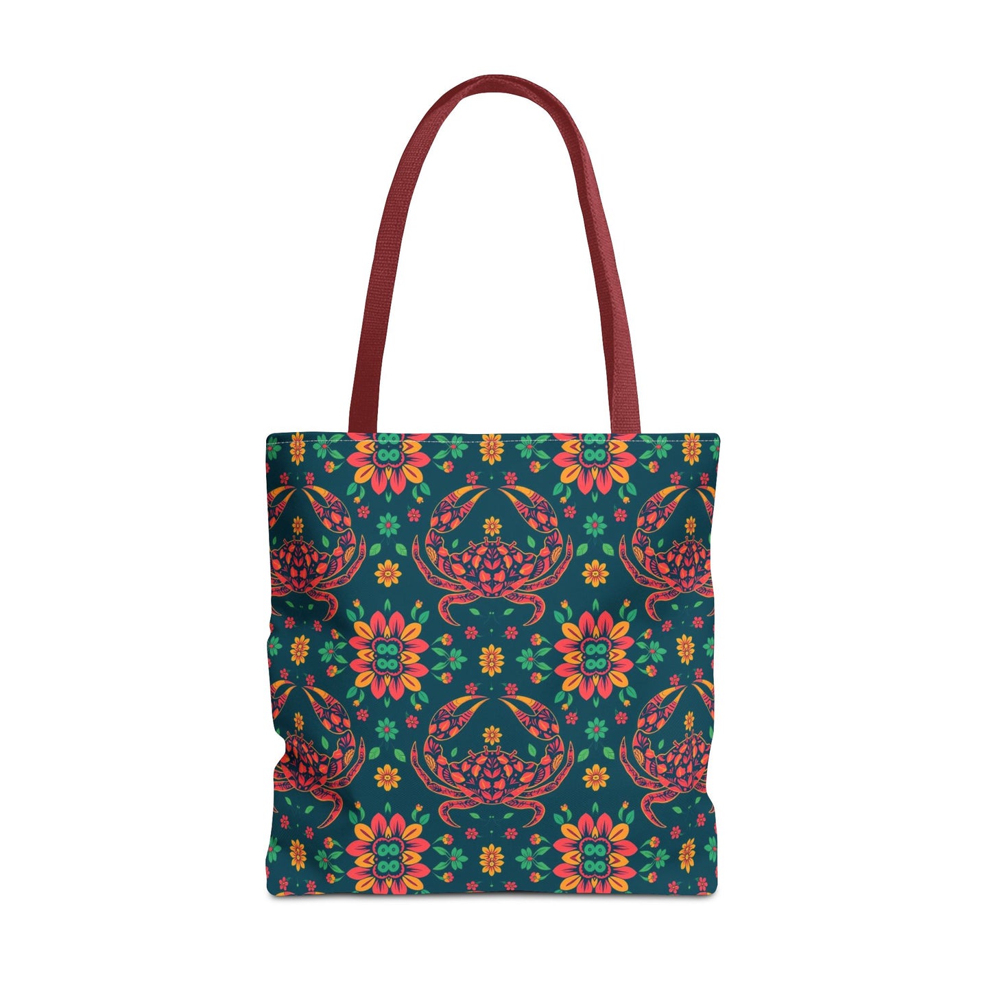 Tote Bag (AOP), Cancer, Zodiac v2, Flower Pattern