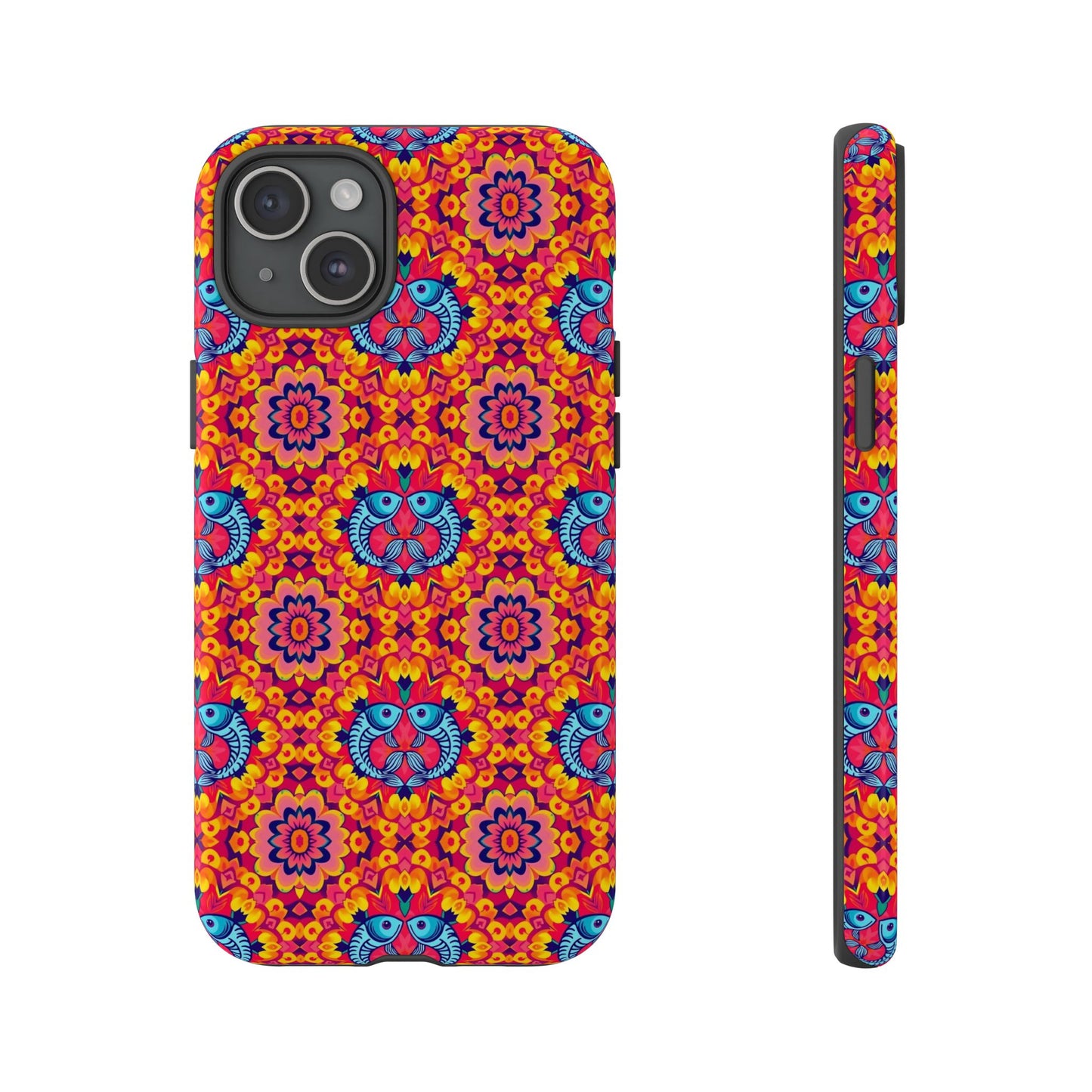 Tough Cases, Pisces, Zodiac v1, Flower Pattern