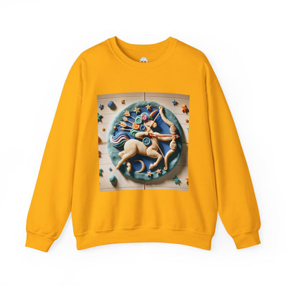 Unisex Heavy Blend™ Crewneck Sweatshirt, Colorful Horse, Sagittarius Zodiac Design