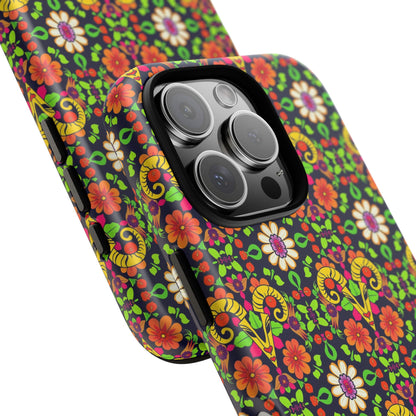 Tough Cases, Aries, Zodiac v4, Flower Pattern