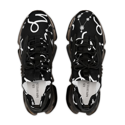 Men's Mesh Sneakers, Capricorn Zodiac Sign, AOP, Black