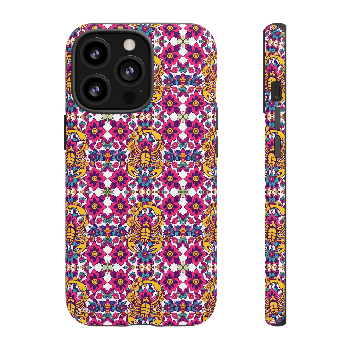 Tough Cases, Scorpio, Zodiac v2, Flower Pattern