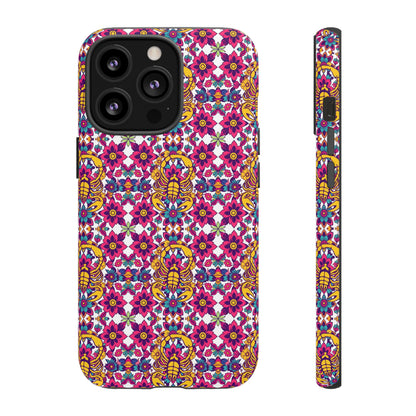 Tough Cases, Scorpio, Zodiac v2, Flower Pattern