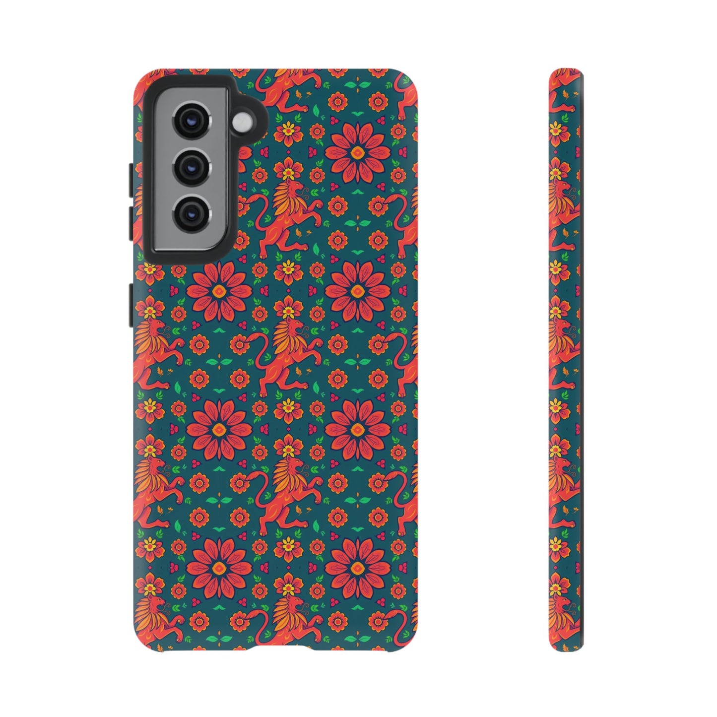 Tough Cases, Leo, Zodiac v2, Flower Pattern