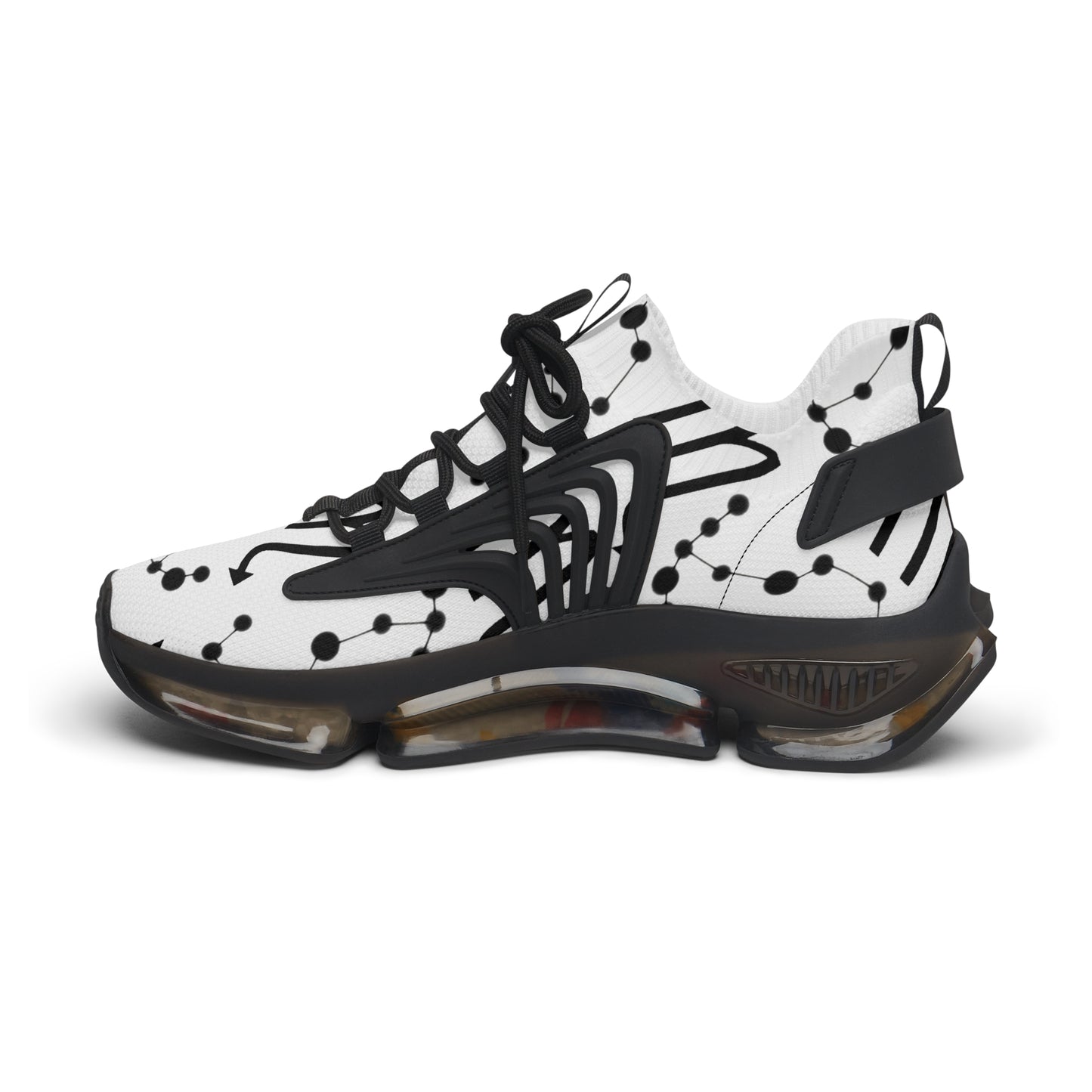 Women's Mesh Sneakers, Constellation & Symbol, Scorpio Zodiac Sign, AOP
