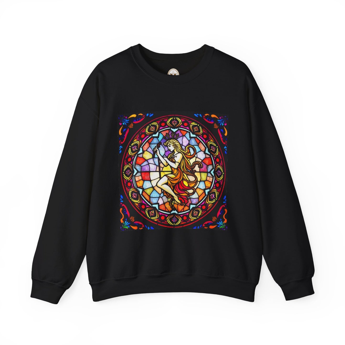 Unisex Heavy Blend™ Crewneck Sweatshirt, Glass, Virgo Zodiac Design