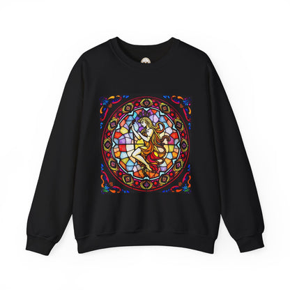 Unisex Heavy Blend™ Crewneck Sweatshirt, Glass, Virgo Zodiac Design