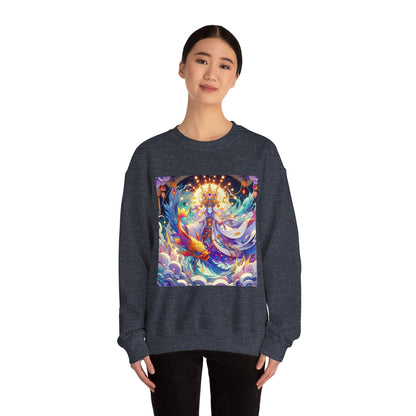 Unisex Heavy Blend™ Crewneck Sweatshirt, Anime Pisces King, Zodiac Design