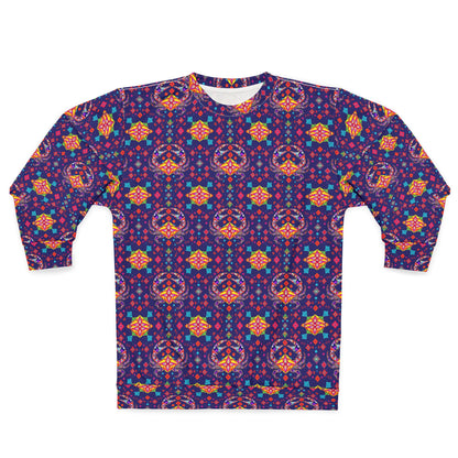 Unisex Sweatshirt (AOP), Cancer, Zodiac v2, Jewel Pattern