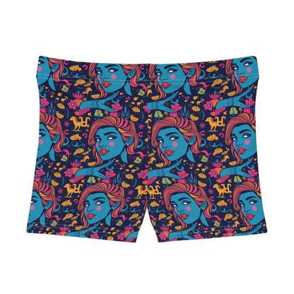 Women's Shorts, (AOP), Aquarius, Zodiac v3, Sexy Pattern