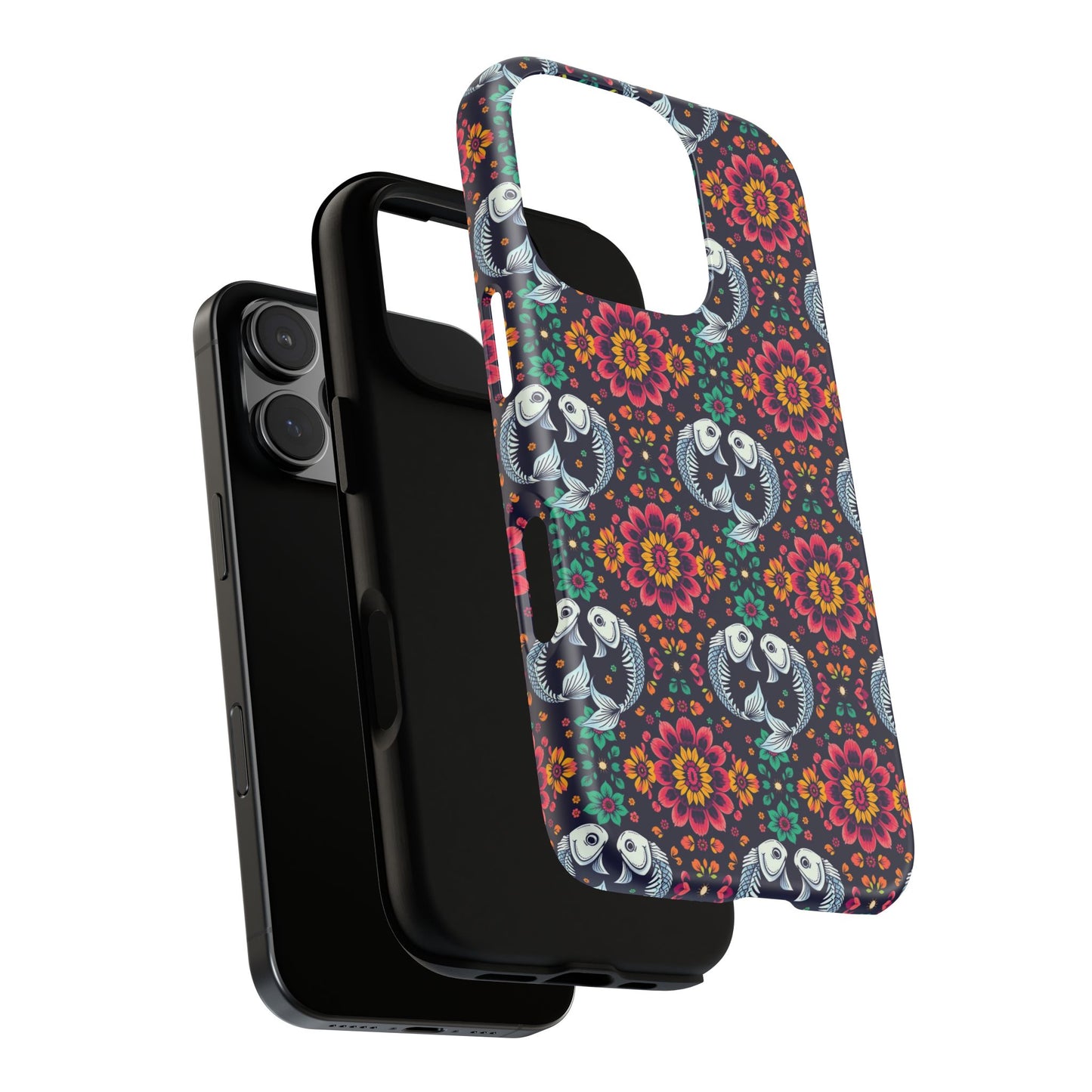 Tough Cases, Pisces, Zodiac v4, Flower Pattern