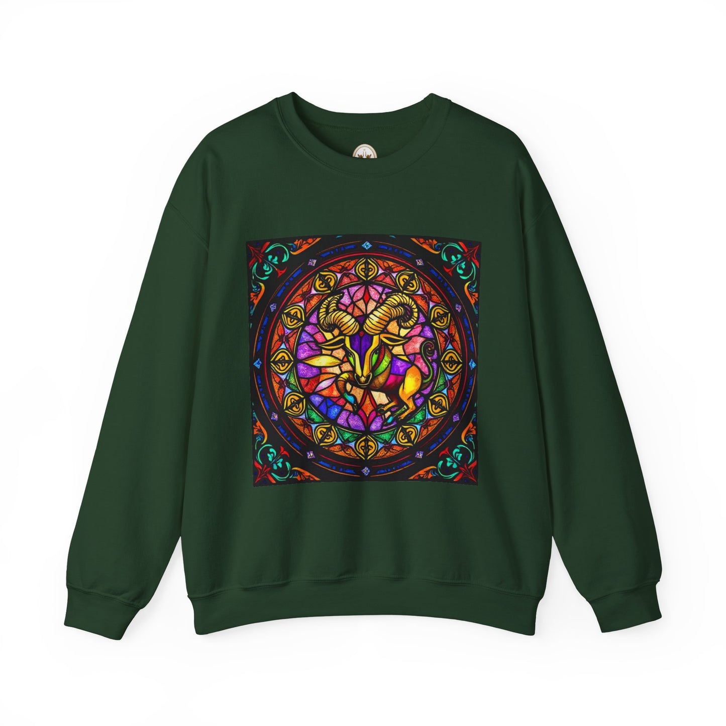 Unisex Heavy Blend™ Crewneck Sweatshirt, Glass 1, Taurus Zodiac Design