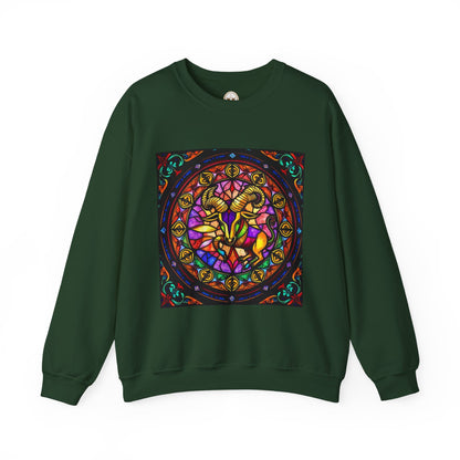 Unisex Heavy Blend™ Crewneck Sweatshirt, Glass 1, Taurus Zodiac Design