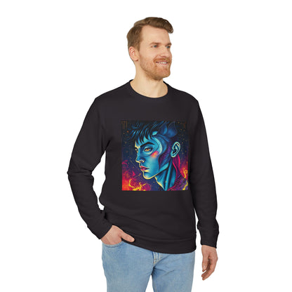 Adidas, Unisex Fleece Crewneck Sweatshirt, Pisces, Pop Art, Zodiac