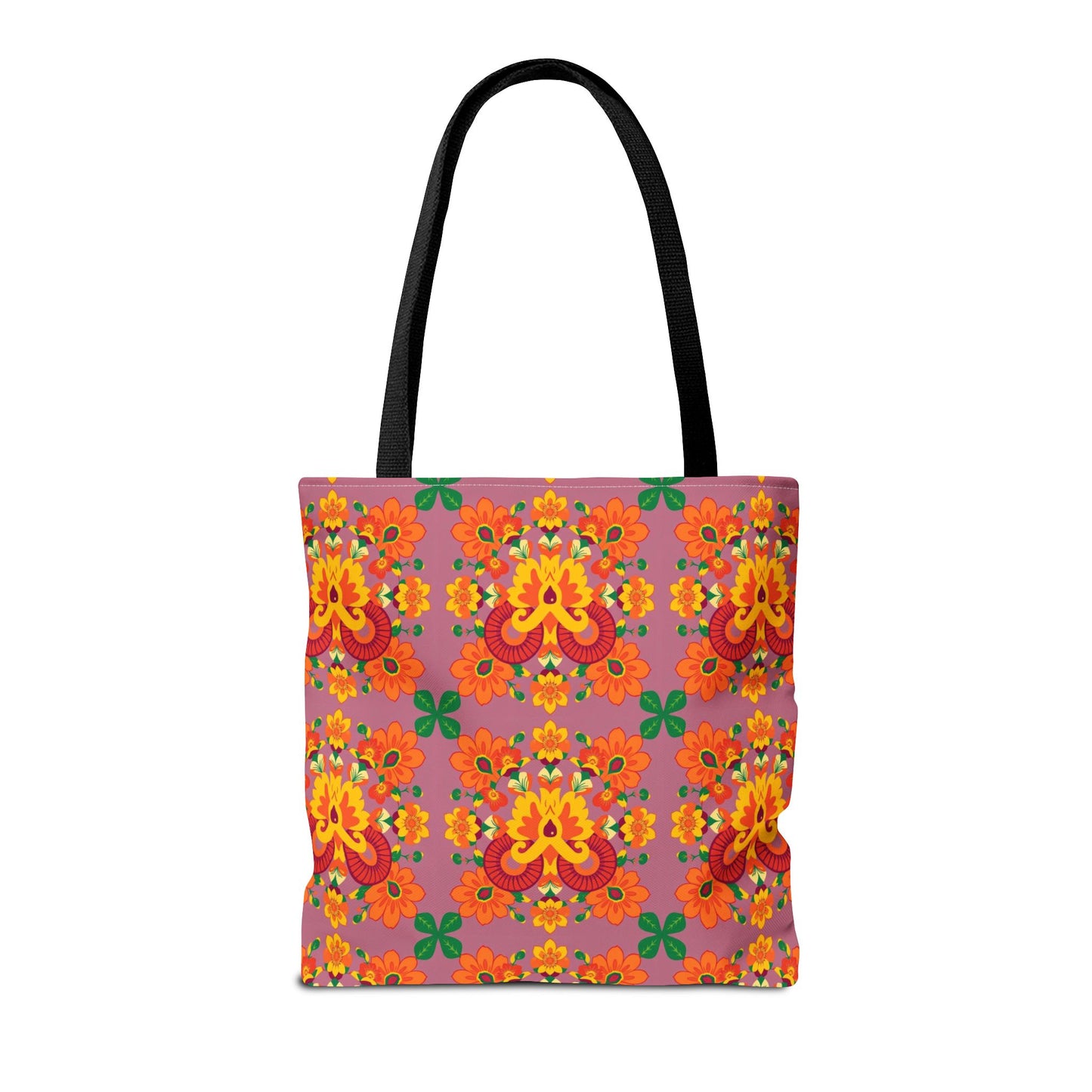 Tote Bag (AOP), Aries, Zodiac v1, Flower Pattern