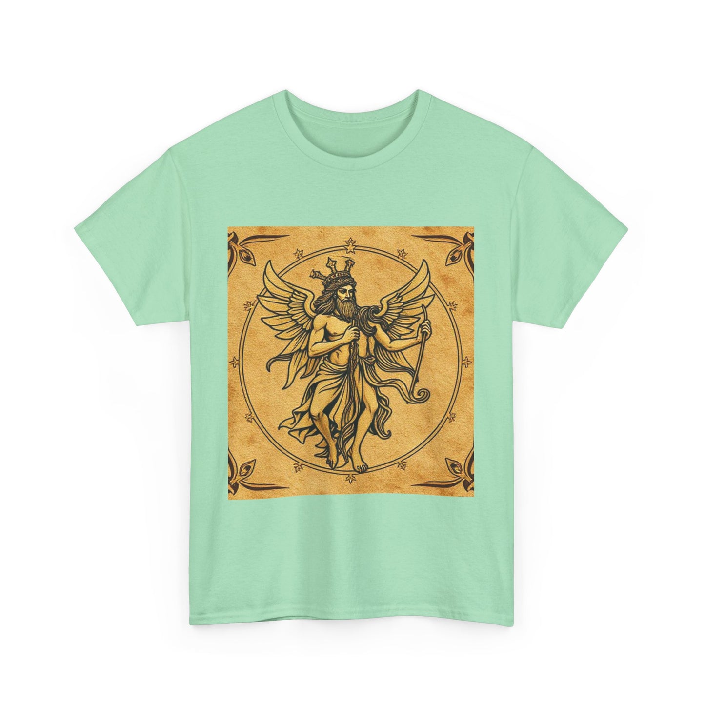 Unisex Heavy Cotton T-Shirt, Pencil Art, Gemini Zodiac Design