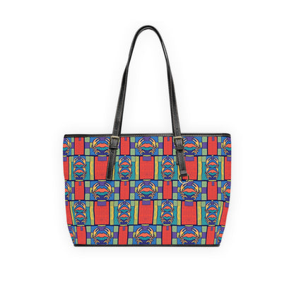 Leather Shoulder Bag, Cancer, Zodiac v1, Shapes Pattern