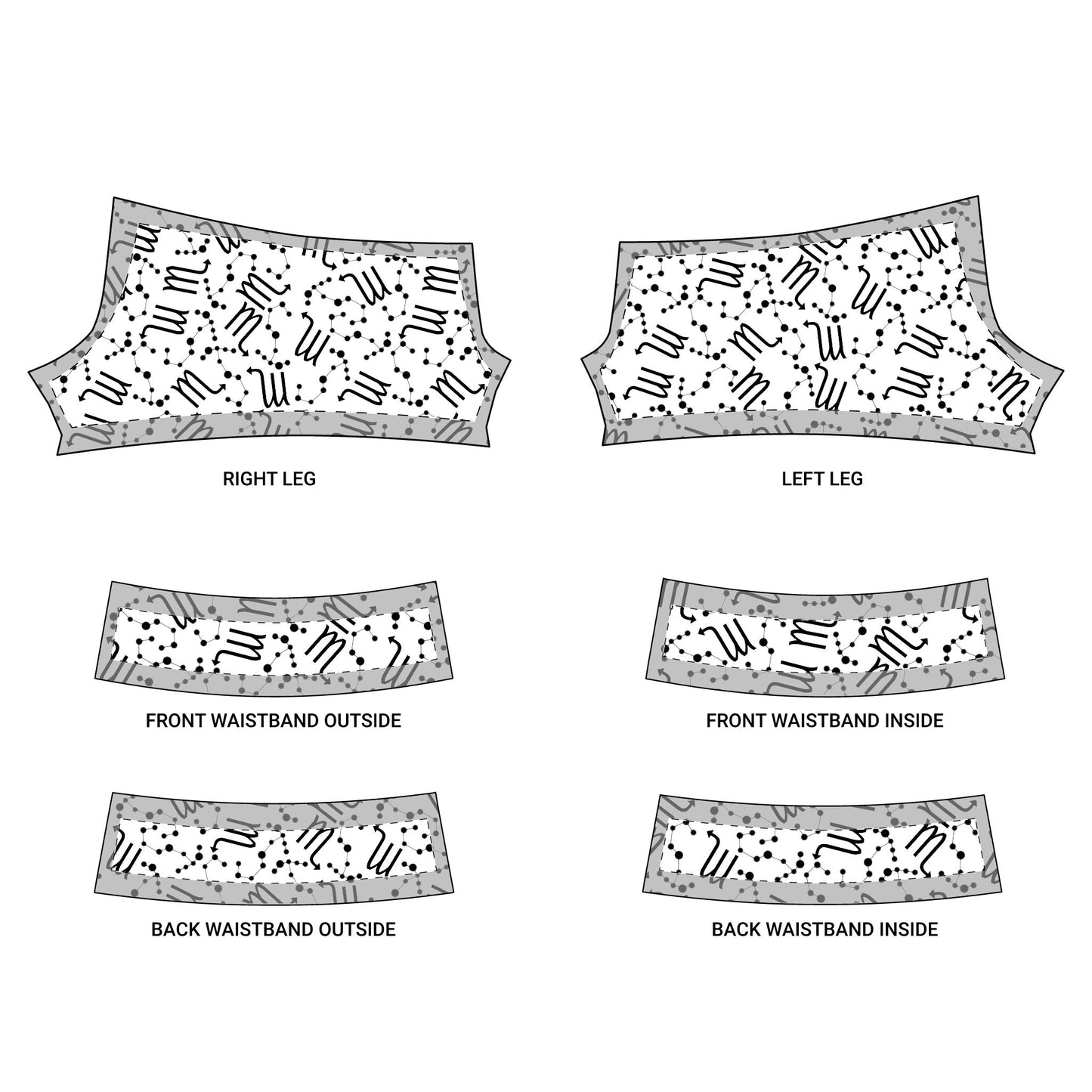 Women's Polyester Yoga Shorts with the Scorpio Zodiac sign (AOP)