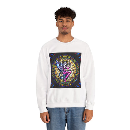 Unisex Heavy Blend™ Crewneck Sweatshirt, Glass 1, Virgo Zodiac Design