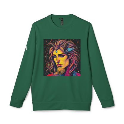 Adidas, Unisex Fleece Crewneck Sweatshirt, Aquarius, Pop Art v1, Zodiac