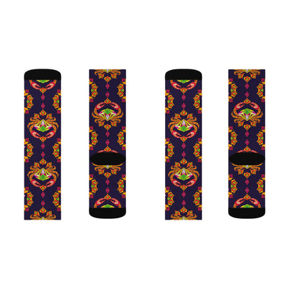 Sublimation Socks, Cancer, Zodiac  v4, Jewel Pattern