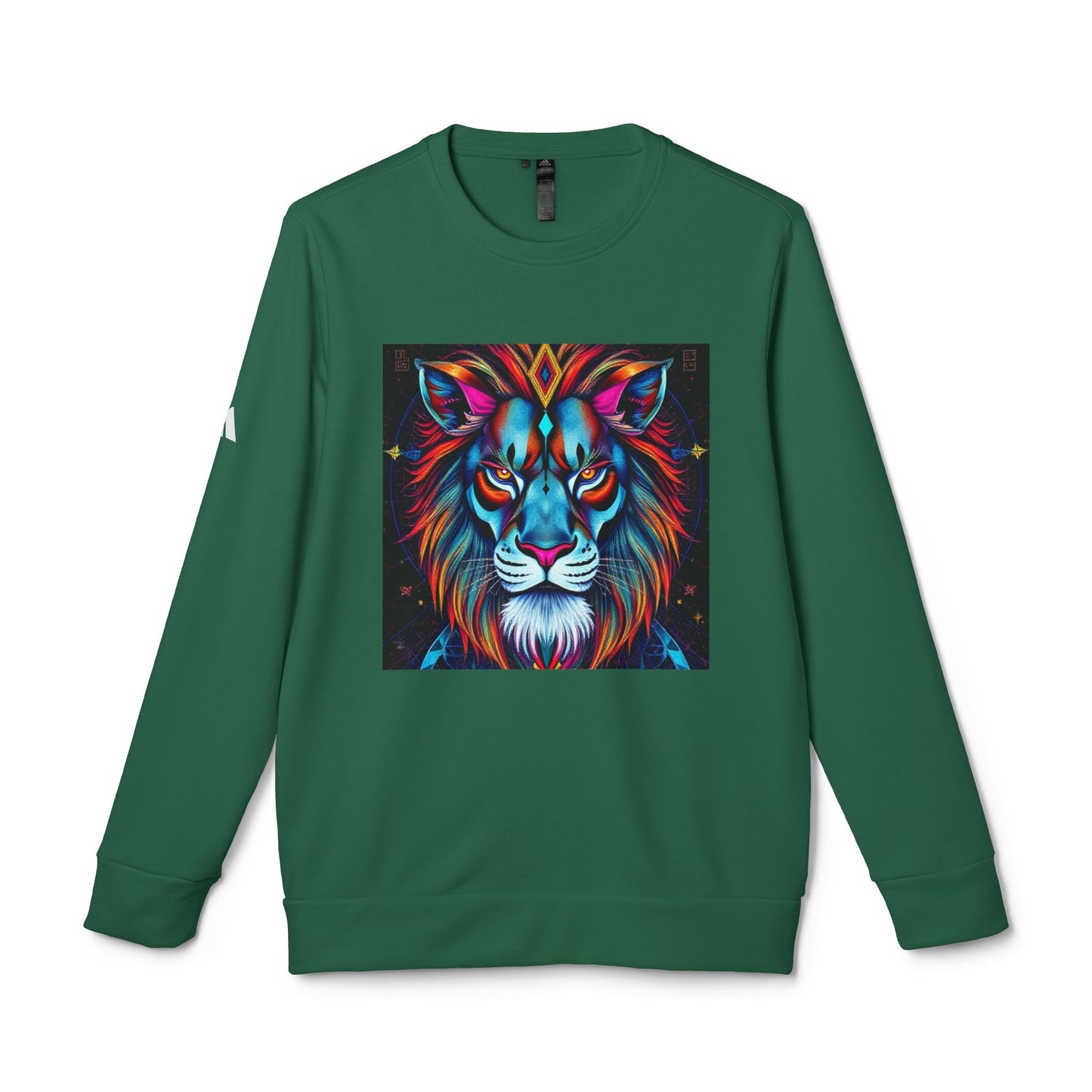 Adidas, Unisex Fleece Crewneck Sweatshirt, Leo, Pop Art v1, Zodiac