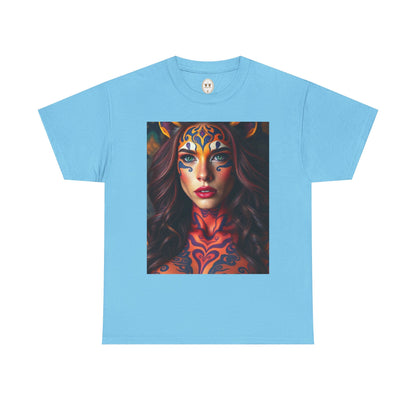 Unisex Heavy Cotton T-Shirt, Leo, Zodiac, Sexy Art