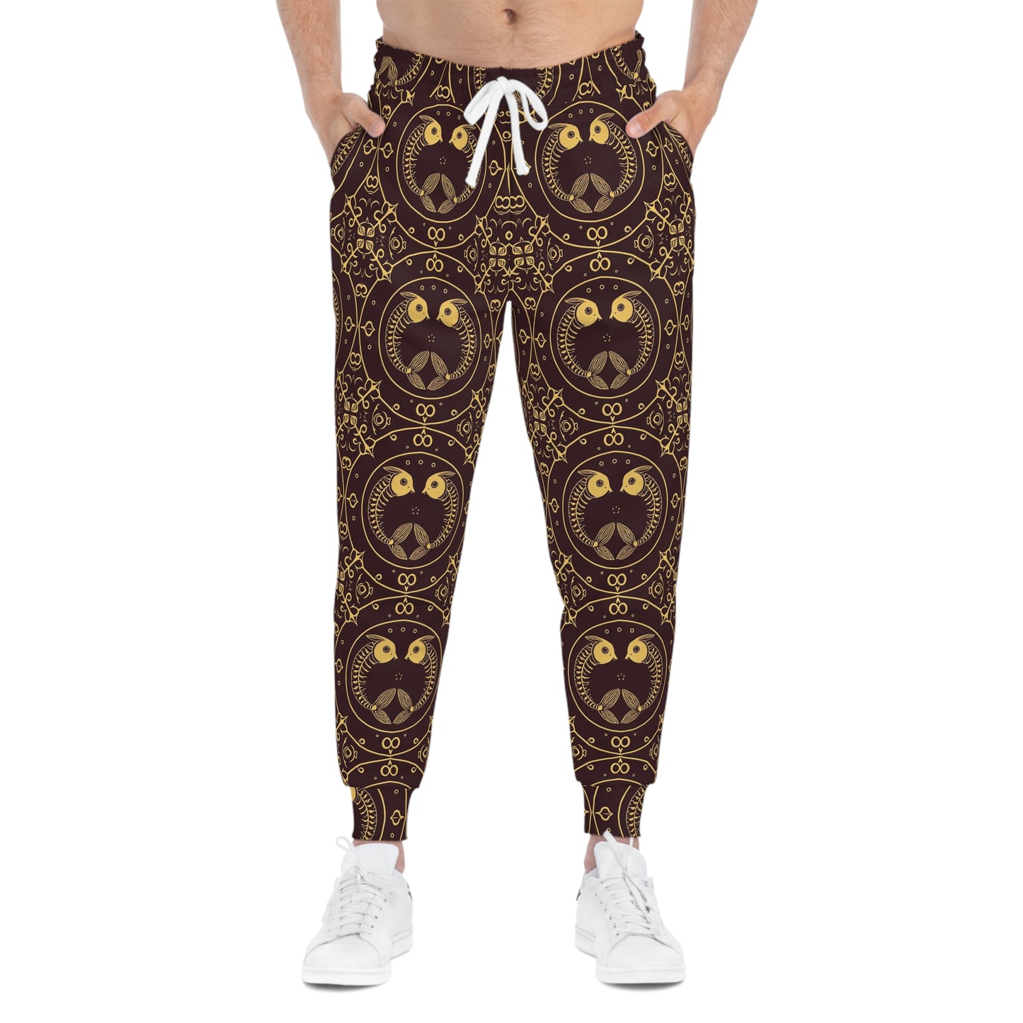 Athletic Joggers, Zodiac Design, Pattern v1, Pisces, AOP