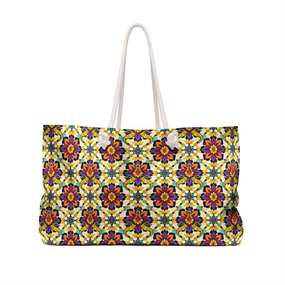Weekender Bag, Taurus, Zodiac v1, Flower Pattern