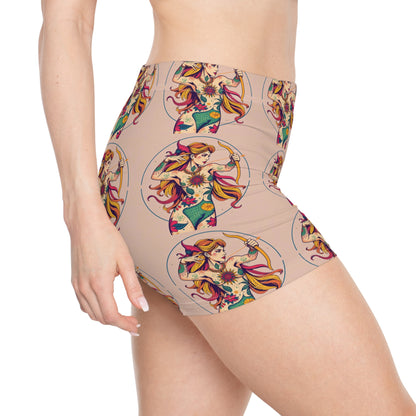 Women's Shorts, (AOP), Sagittarius, Zodiac v4, Sexy Pattern