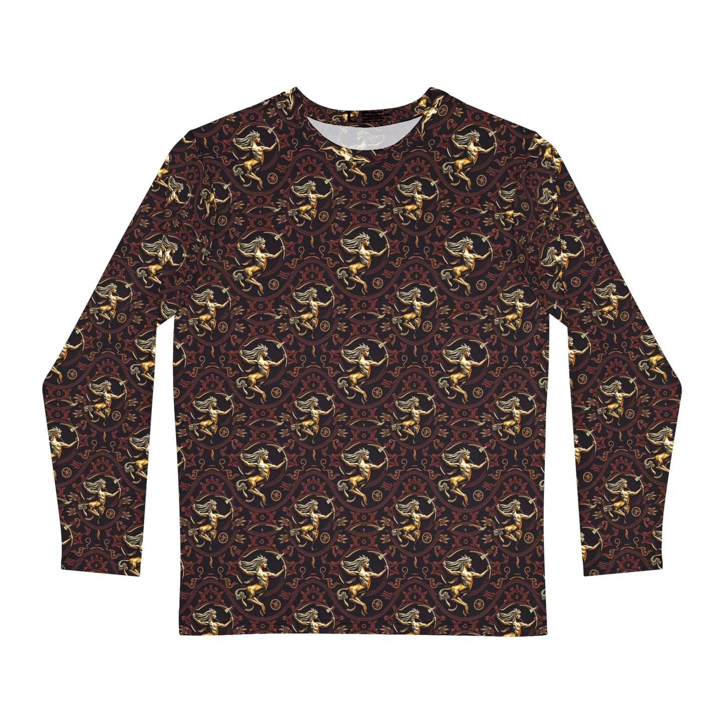 Men's Long Sleeve Shirt, (AOP), Sagittarius, Zodiac, Pattern