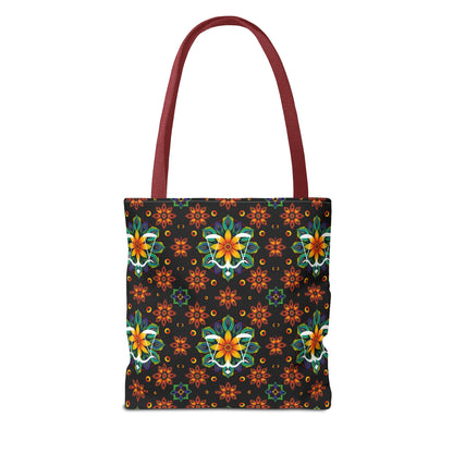 Tote Bag (AOP), Libra, Zodiac v2, Flower Pattern