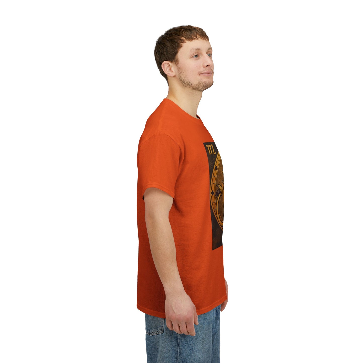 Unisex Heavy Cotton T-Shirt, Gold Lion v1, Leo Zodiac Design