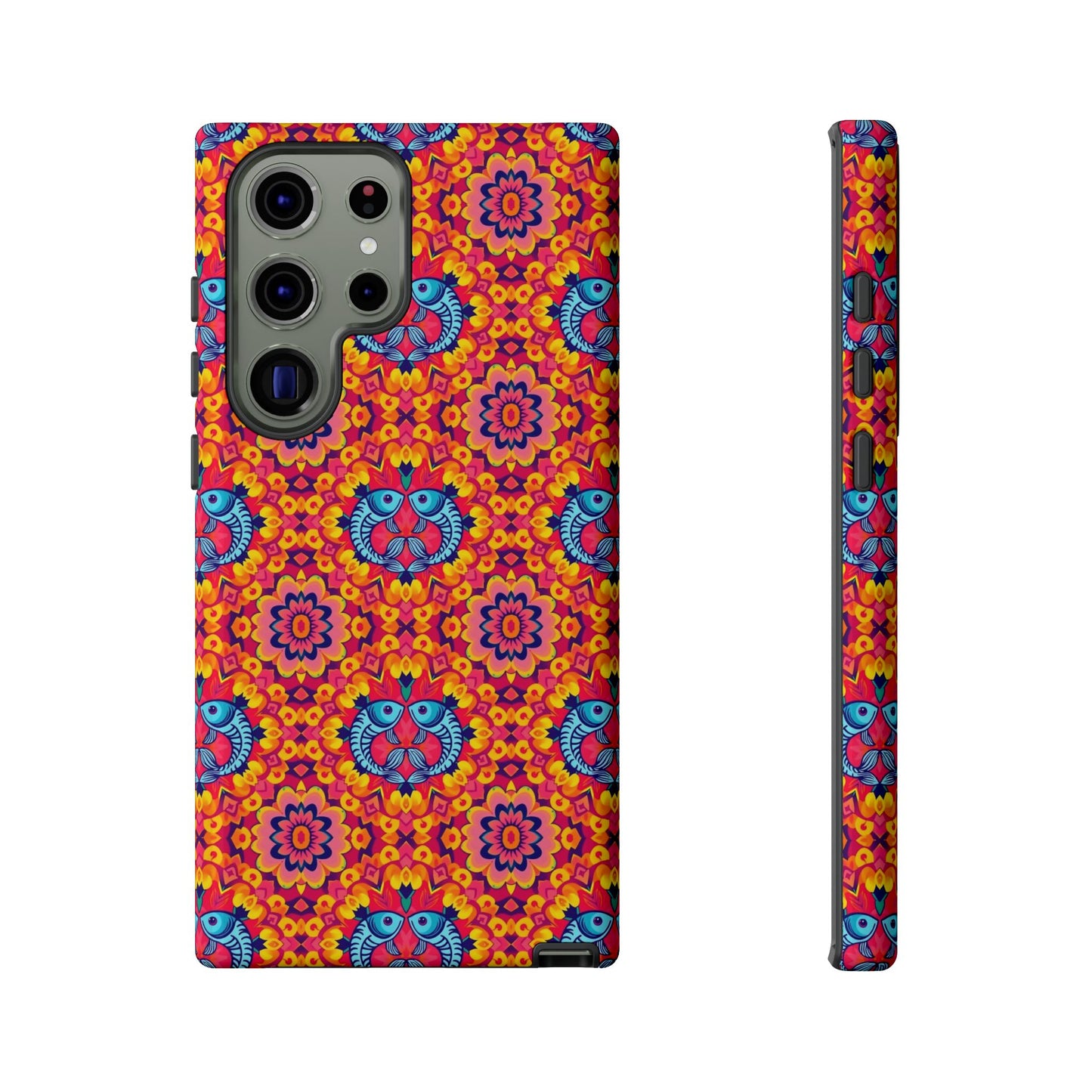 Tough Cases, Pisces, Zodiac v1, Flower Pattern