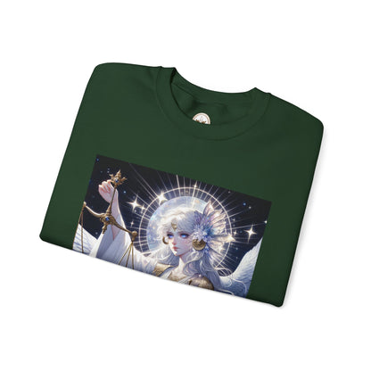 Unisex Heavy Blend™ Crewneck Sweatshirt,anime angel, Libra Zodiac Design