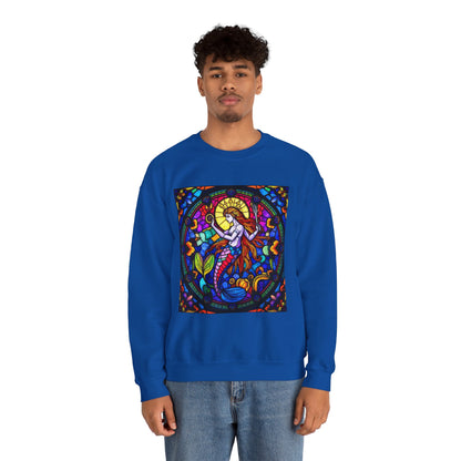 Unisex Heavy Blend™ Crewneck Sweatshirt, Glass 1, Aquarius Zodiac Design