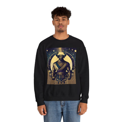 Unisex Heavy Blend™ Crewneck Sweatshirt, Minotaur, Taurus Zodiac Design
