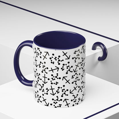 Accent Coffee Mug with the Sagittarius sign (11, 15oz)