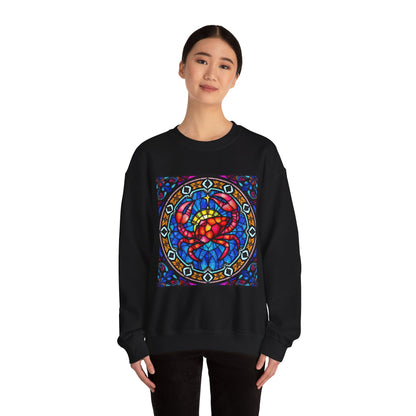 Unisex Heavy Blend™ Crewneck Sweatshirt, Glass 1, Cancer Zodiac Design