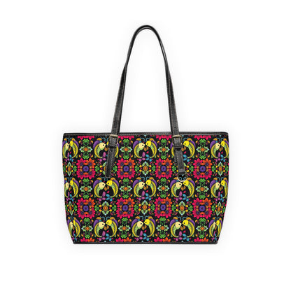 Leather Shoulder Bag, Pisces, Zodiac, Flower Pattern