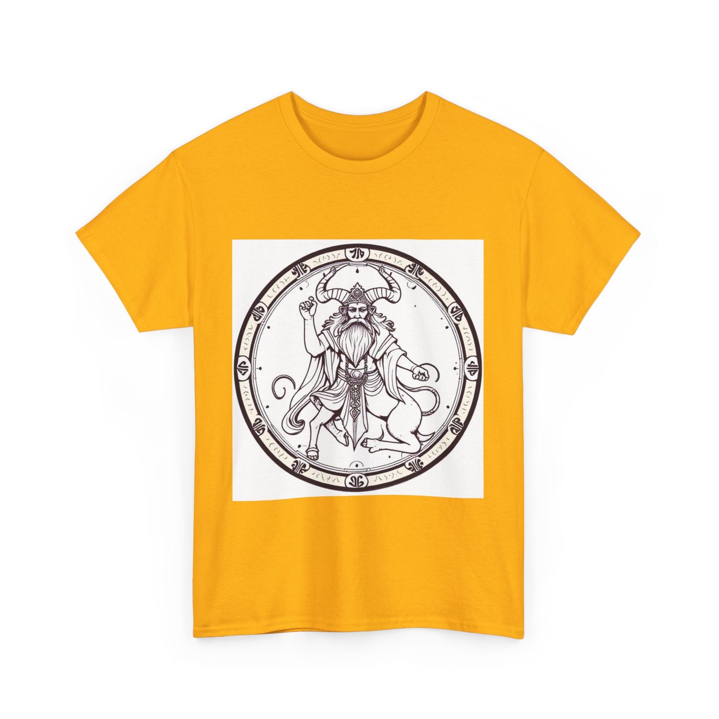 Unisex Heavy Cotton T-Shirt, Bull Centaur, Taurus Zodiac Design