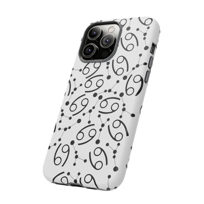 Tough Cases with the Cancer Zodiac sign for iPhone, Samsung Galaxy, and Google Pixel devices